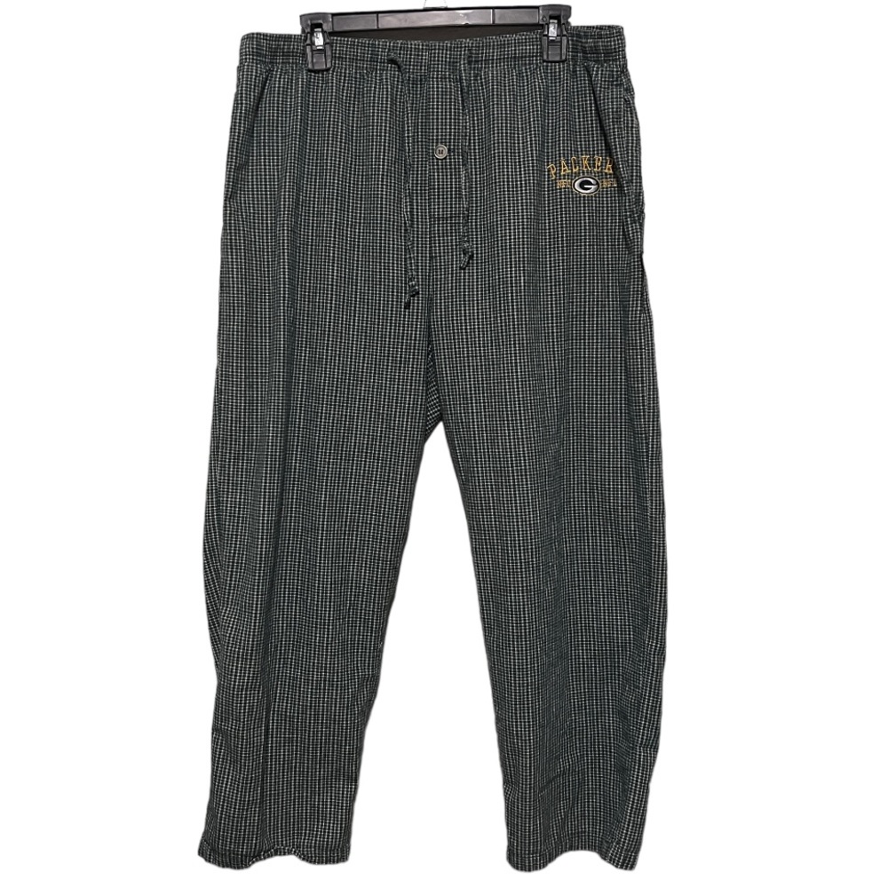 NFL Green Bay Packers Official Authentic Team Sweatpants Green/White Mens Large